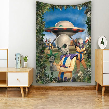 Aesthetic Alien Chilling Tapestry