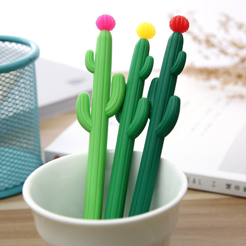 Aesthetic Cactus Gel Pens