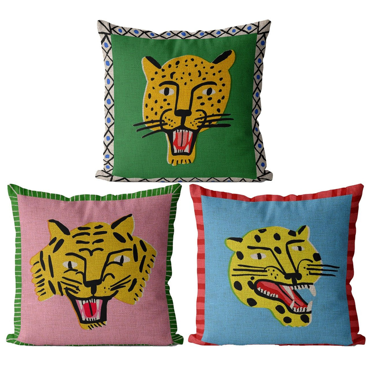 Aesthetic Cartoon Tiger Pillow Case