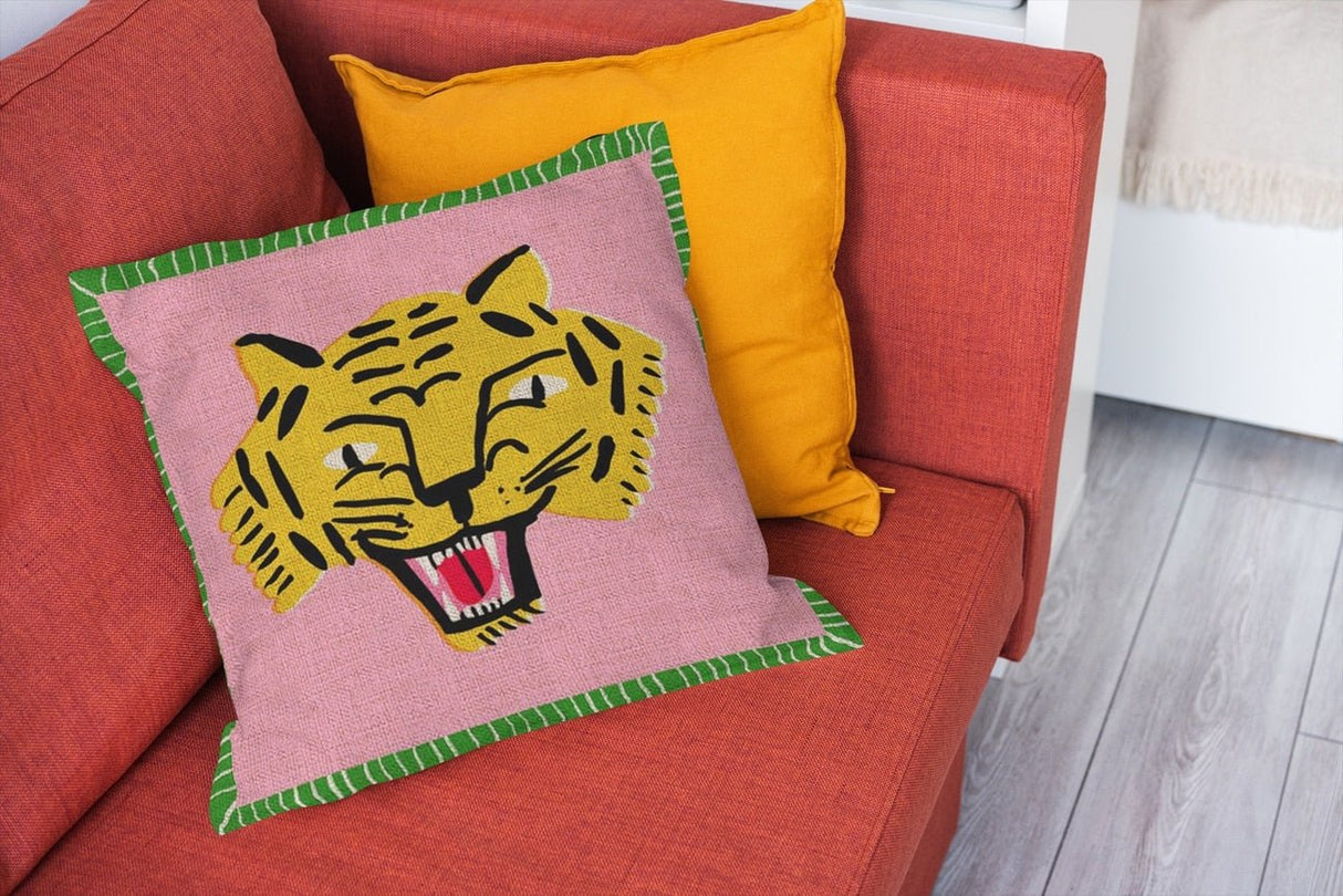 Aesthetic Cartoon Tiger Pillow Case