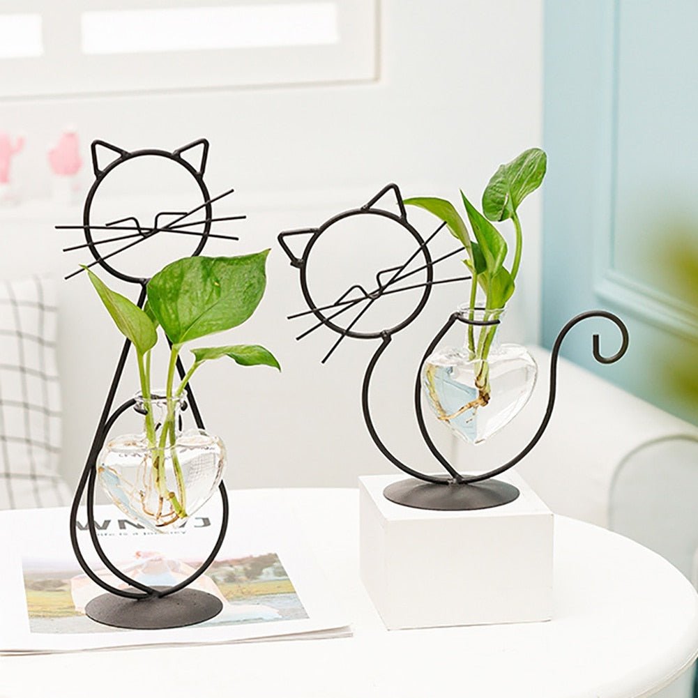Aesthetic Cat Hydroponic Vases