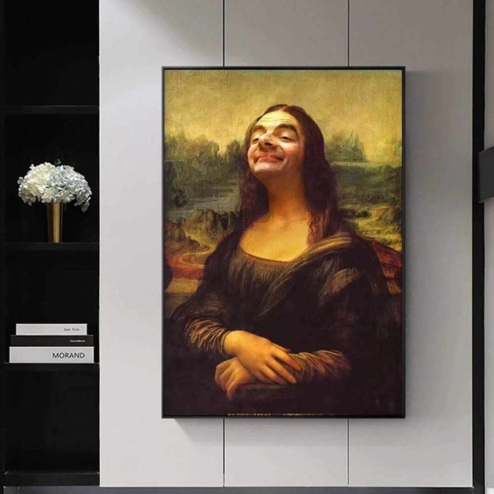 Aesthetic Funny Mona Lisa Canvas Poster
