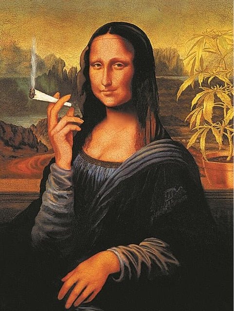 Aesthetic Funny Mona Lisa Canvas Poster
