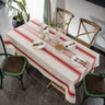 Aesthetic Linen Striped Tablecloth