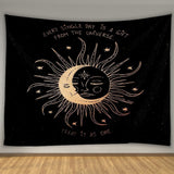 Aesthetic Moon Girl Tapestry