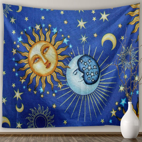 Aesthetic Moon Girl Tapestry