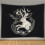 Aesthetic Moon Girl Tapestry