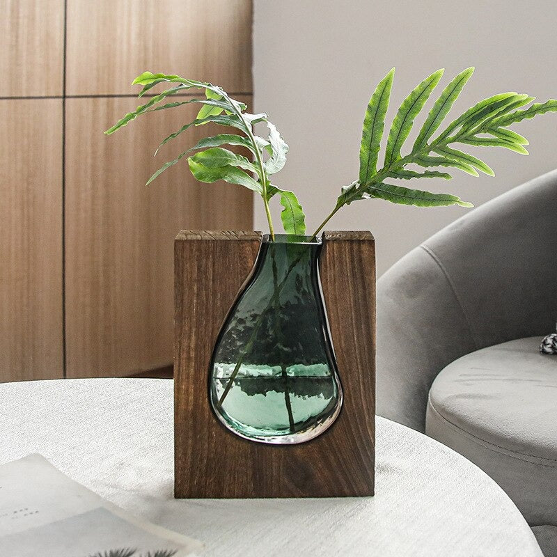 Allister Wood and Glass Vases