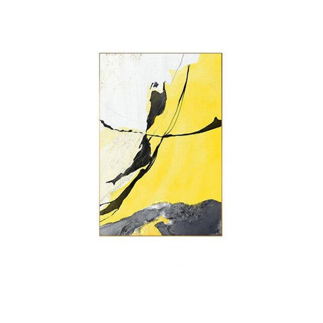 Amalla Yellow and Black Canvas Prints