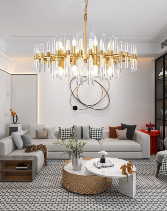 american brass and crystal chandelier