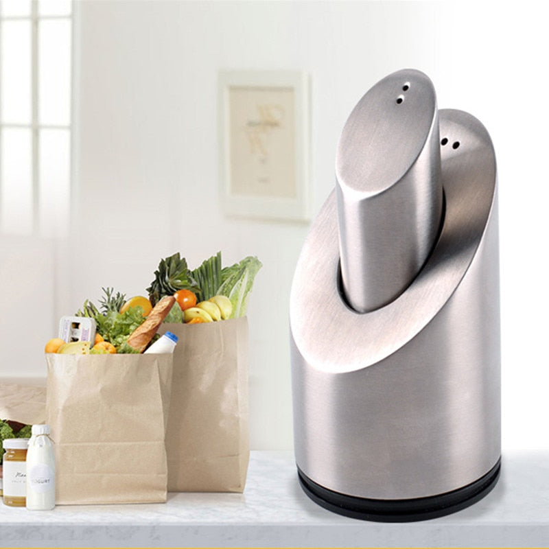 Anesa Stainless Steel Salt and  Pepper Shakers