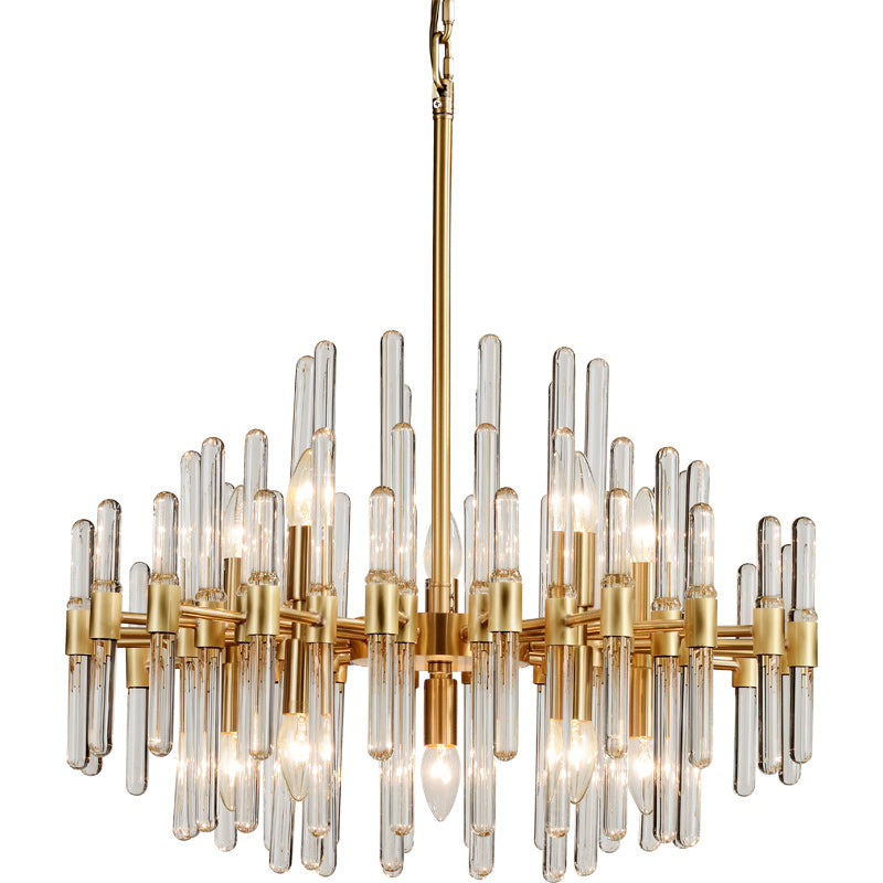 antique brass and crystal chandelier