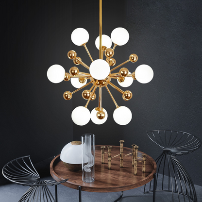 Glass Ball Art Deco Chandelier