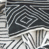 Black & White Geometric Pattern Reversible Blanket