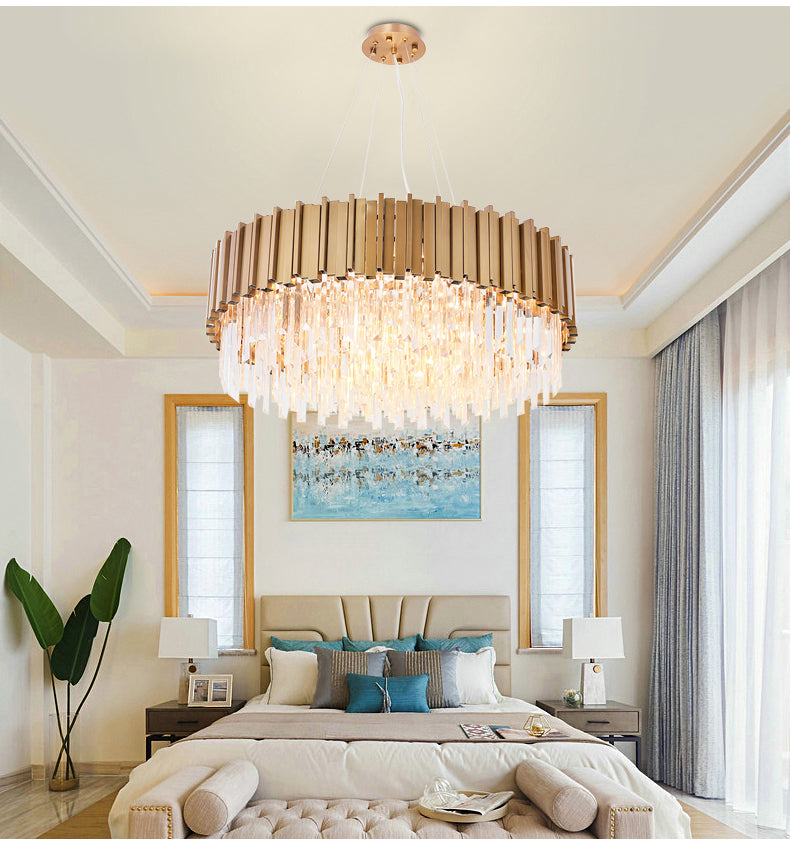 bella crystal round chandelier