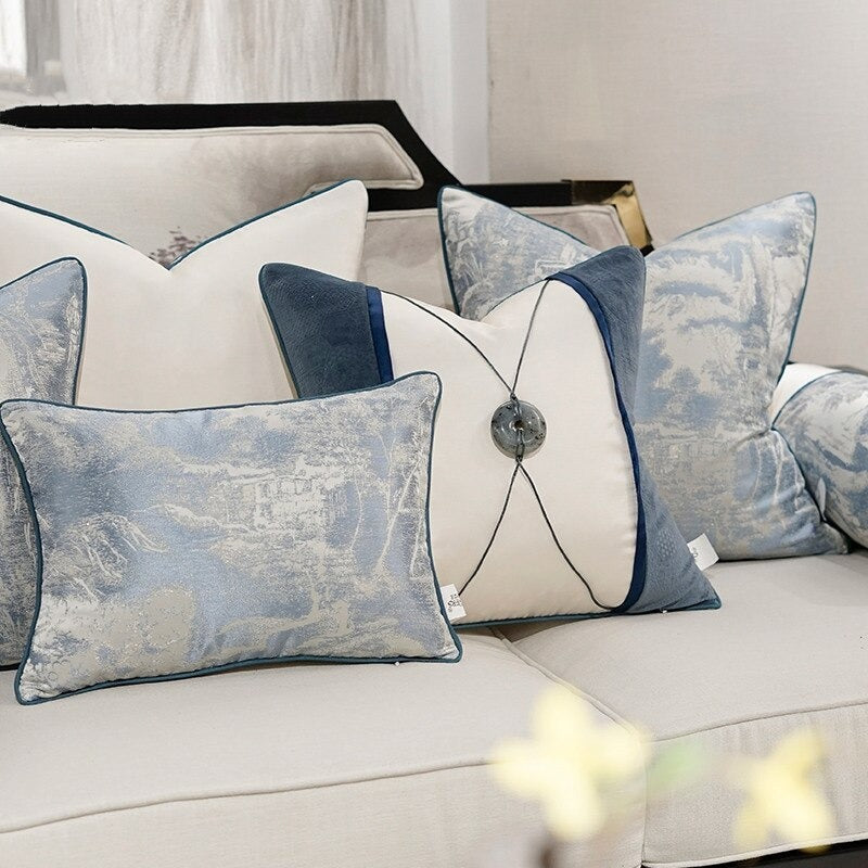 Billowy Blue Pillow Cover Collection