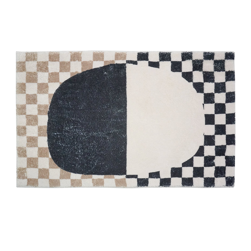 Black and White Stone Bath Mat