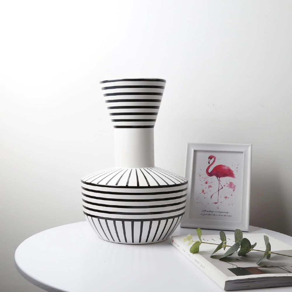 Black Meets White Ceramic Vases