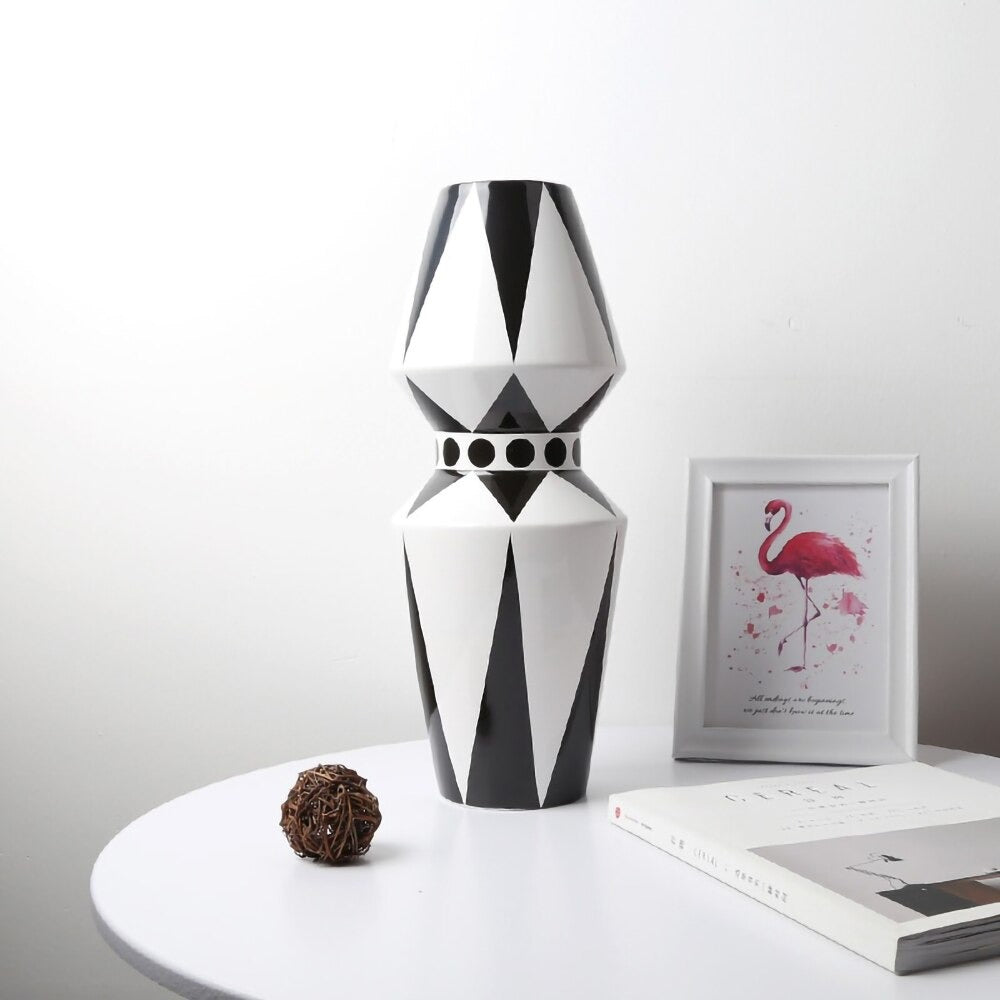 Black Meets White Ceramic Vases