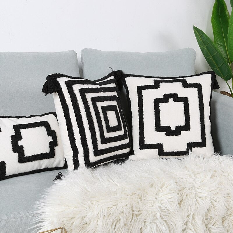 Boldness Part 2 Black and White Pillow Covers