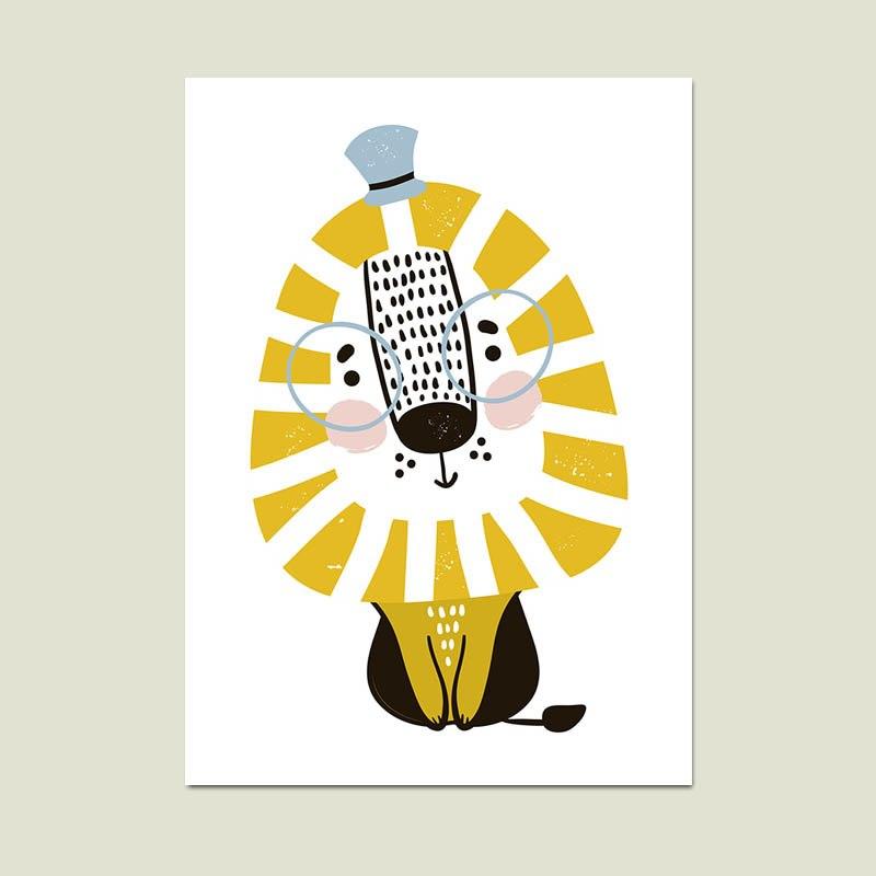 Kids Animals Gifts Wall Art Canvas Decorative Pictures Poster Print Wall Art Room Kids Decor