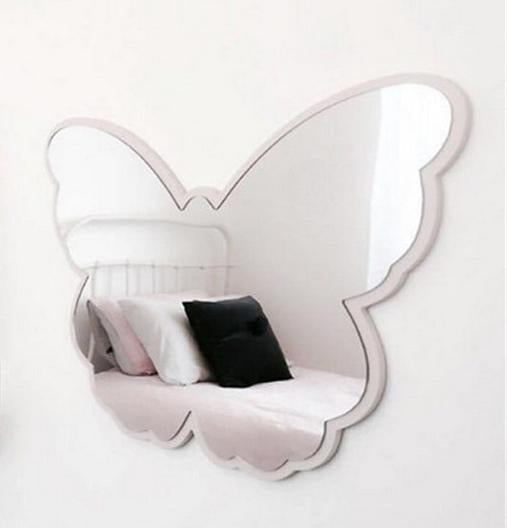 Butterfly Wall Mirror for Baby Newborn Girls' rooms