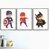 Kids Superhero Boys Gifts Wall Art Canvas Decorative Pictures Poster Print Wall Art Room Kids Decor