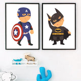 Kids Superhero Boys Gifts Wall Art Canvas Decorative Pictures Poster Print Wall Art Room Kids Decor