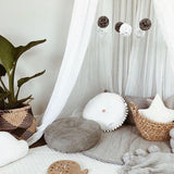 Soft Round PomPom Pillow | Cushion Nursery Kids Room Decor