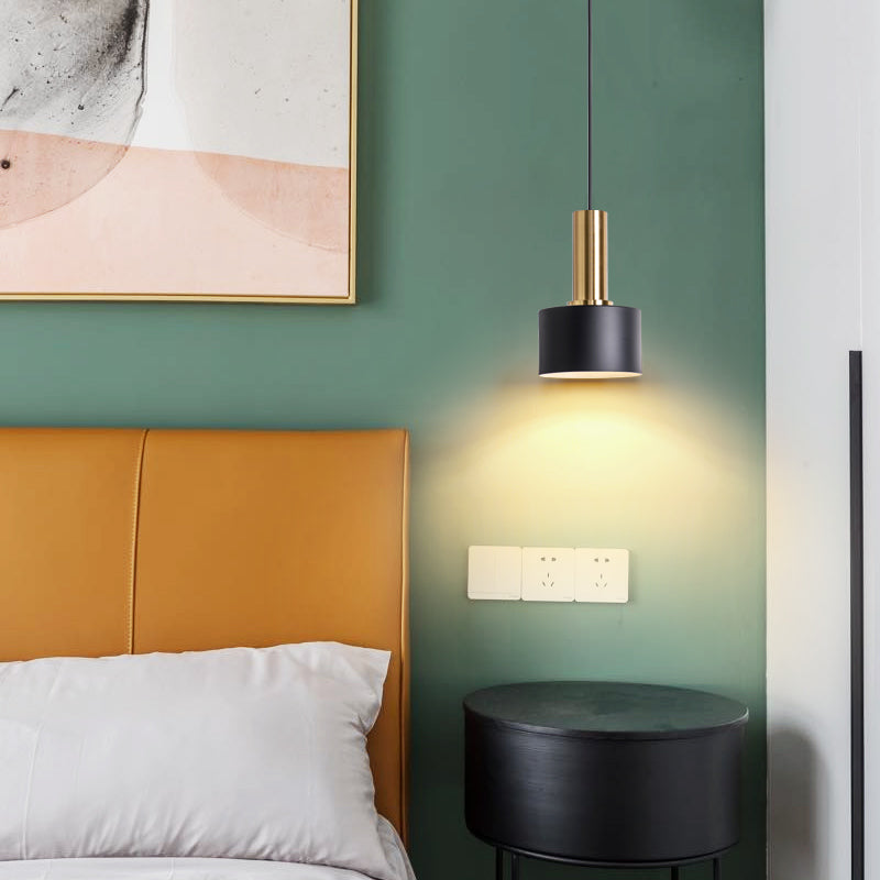 brass cylinder pendant light