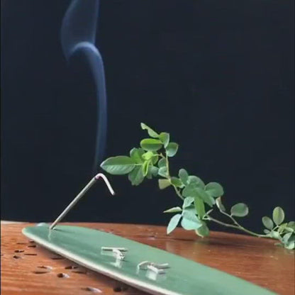 Ceramic Incense Burner, Incense Holder, Art Leaf Design, Aromatherapy, Yoga Incense Burner, Incense seat