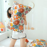 Bohemian Flower Cotton Reversible Pillow Towel (2PCS)