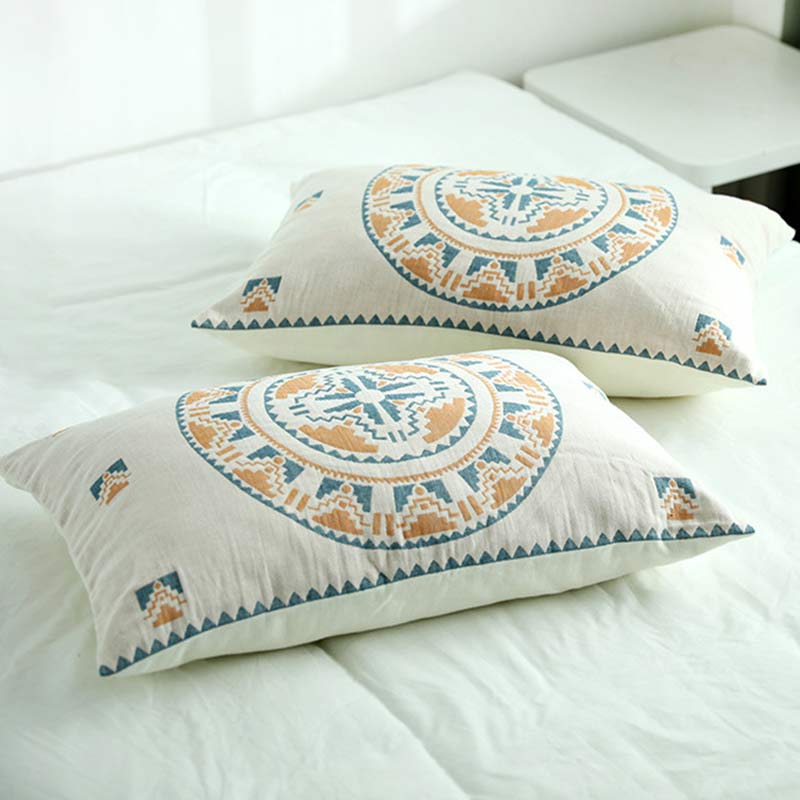 Bohemian Button Closure Pillowcases Pillow Shams (2PCS)