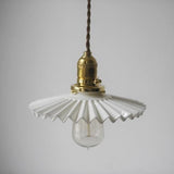Ceramic fluted Pendant Light
