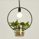 Hanging Plant Box Frame Pendant Light