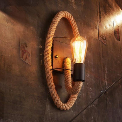 Cluv - Round Rope Wrap Wall Lamp