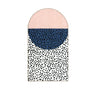 Modern Pink & Blue with Black Dots Rug | Carpet