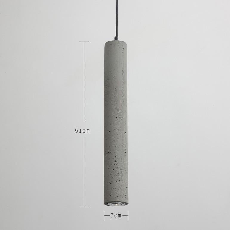 Long Concrete Pipe Pendant Light