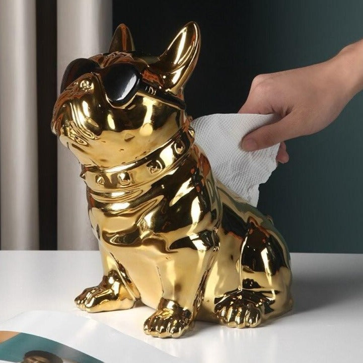 Cool Dog Ceramic Tissue Box