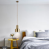 copper cylinder pendant light