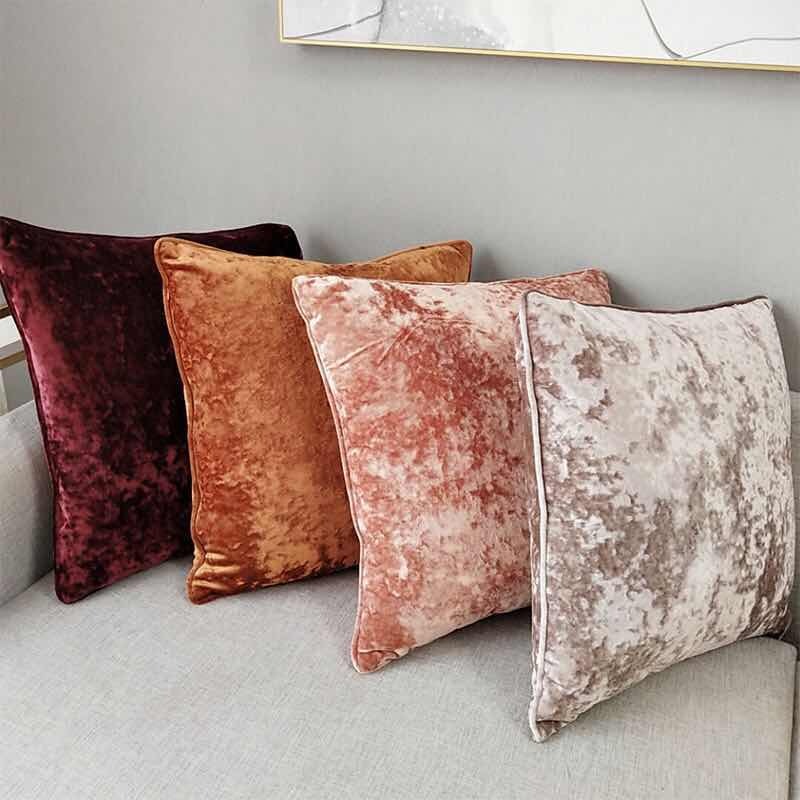 Cora Crushed Velvet Pillow Cover