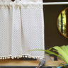 Biege Hollow-Out Cabinet Curtain Short Curtain