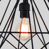 Geometric Diamond Wire Cage Pendant Light