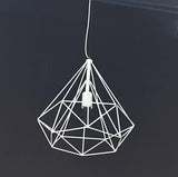 Geometric Diamond Wire Cage Pendant Light