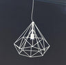 Geometric Diamond Wire Cage Pendant Light