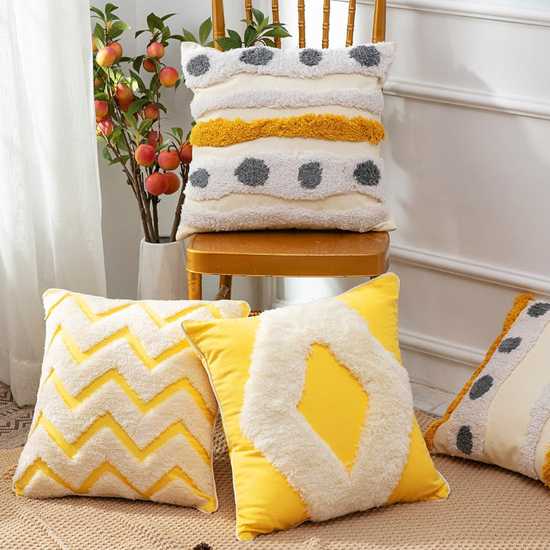 Dots and Stripes Boho Pillow Covers