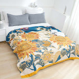 Blooming Sunflower Cotton Reversible Soft Quilt