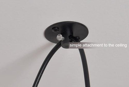 10 Light Cable Chandelier in black