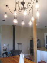 10 Light Cable Chandelier in black