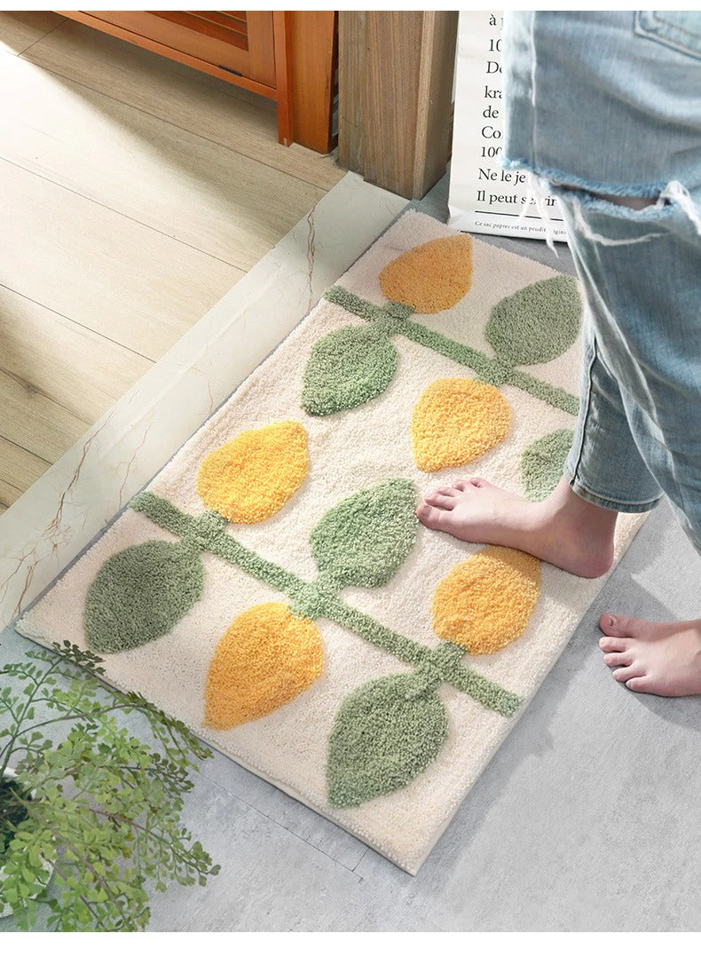 Lemon Tree Abstract Bath Mats